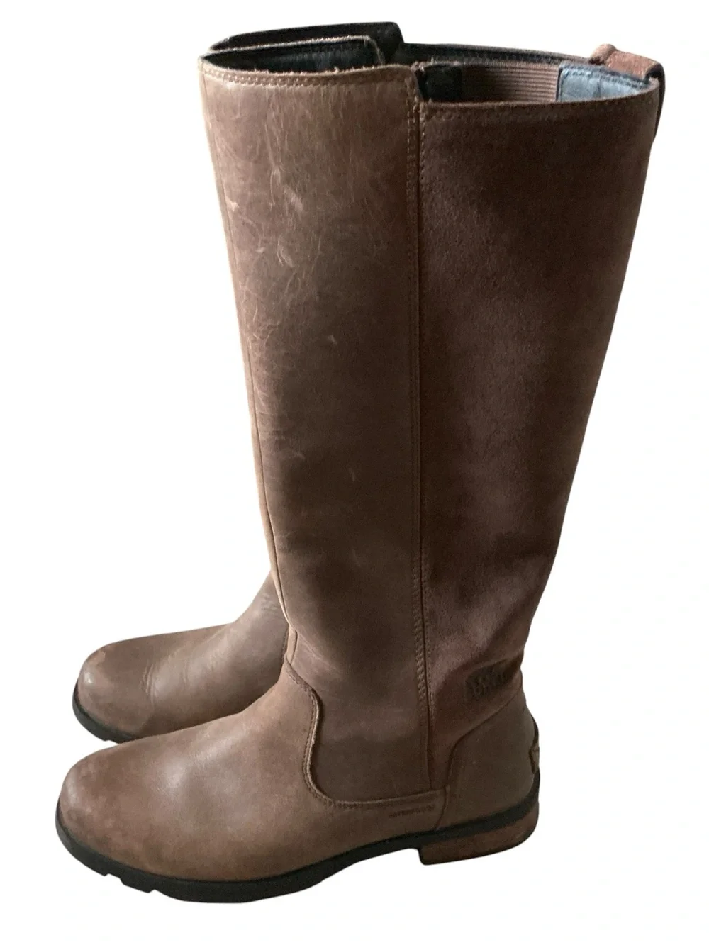 Sorel women’s Emelie tall equestrian riding boots brown waterproof leather sz 8